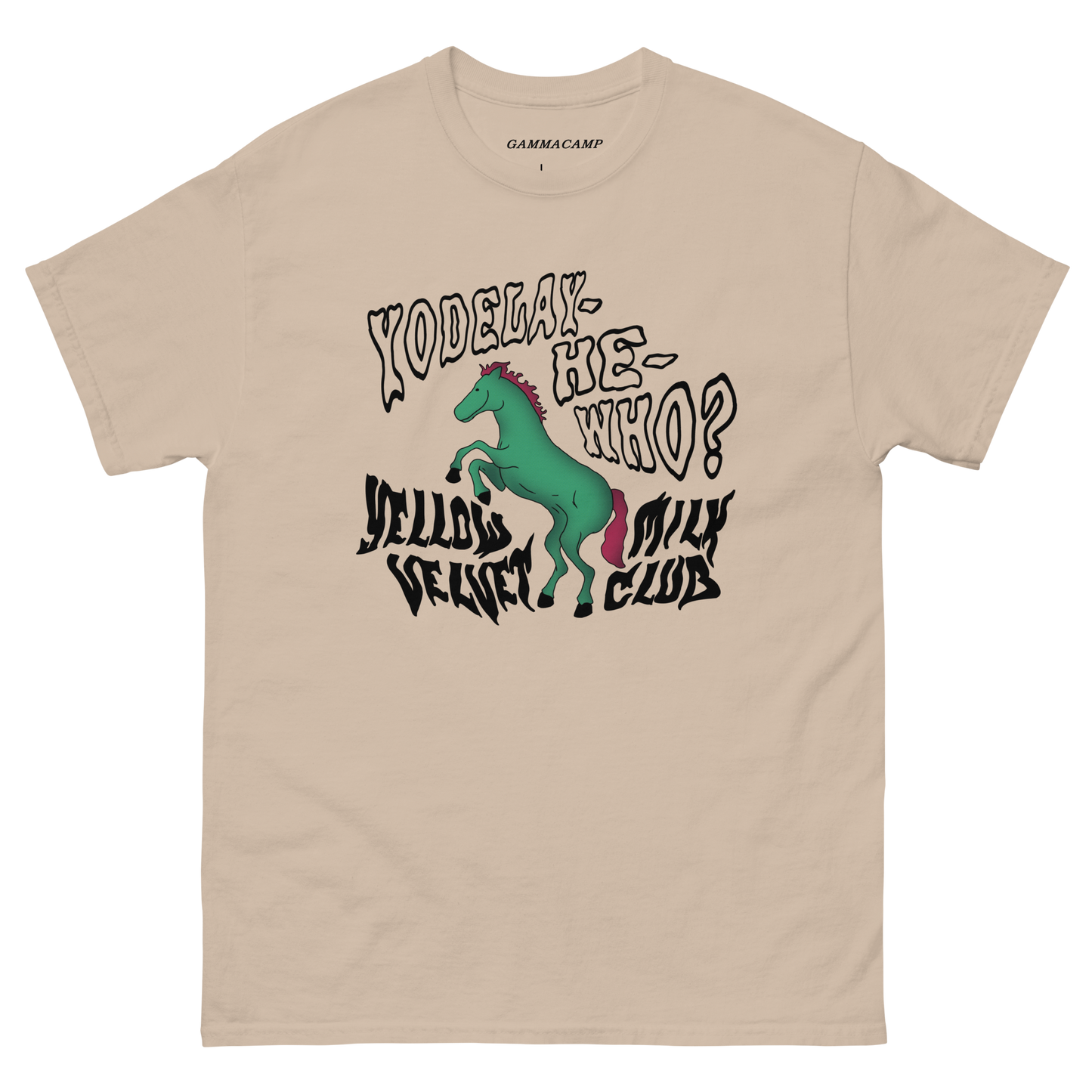 Yellow Velvet Milk Club "Yodelay-He-Who?" Tee